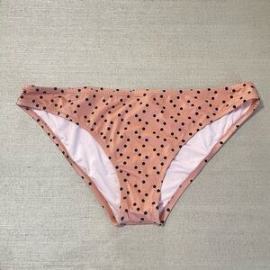 Shade & Shore Pink and Black Polka Dot Bikini bottom
